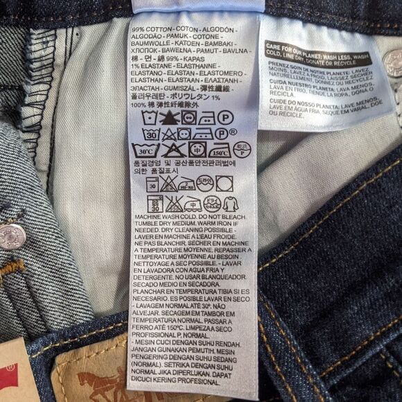 NWT Levi's 515 Bootcut Jeans Womens 4 / 27 in Dark Blue Wash Denim Mid Rise New - Picture 12 of 16